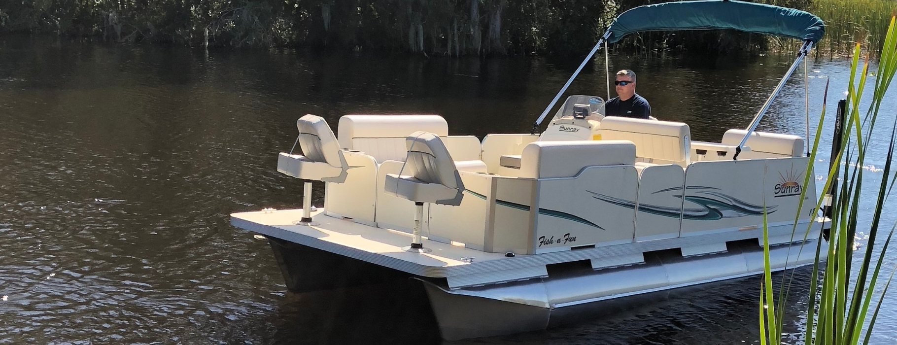 Sunray Mini Pontoons - Fiesta Saltwater Pontoon Boats